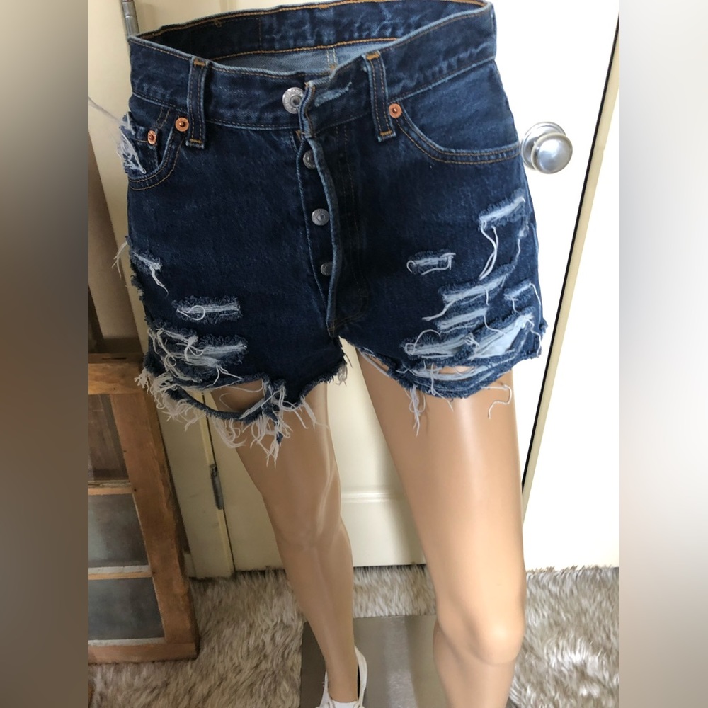 Levis 501, 29W, Distrissed, Button Fly